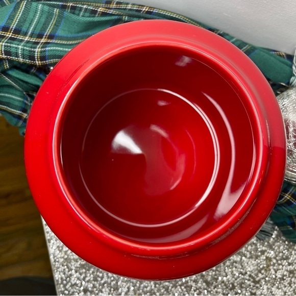 Rae Dunn Red Holiday Cookie Jar Mrs. Claus’s Kitchen Christmas Ceramic Jar New - Picture 9 of 10